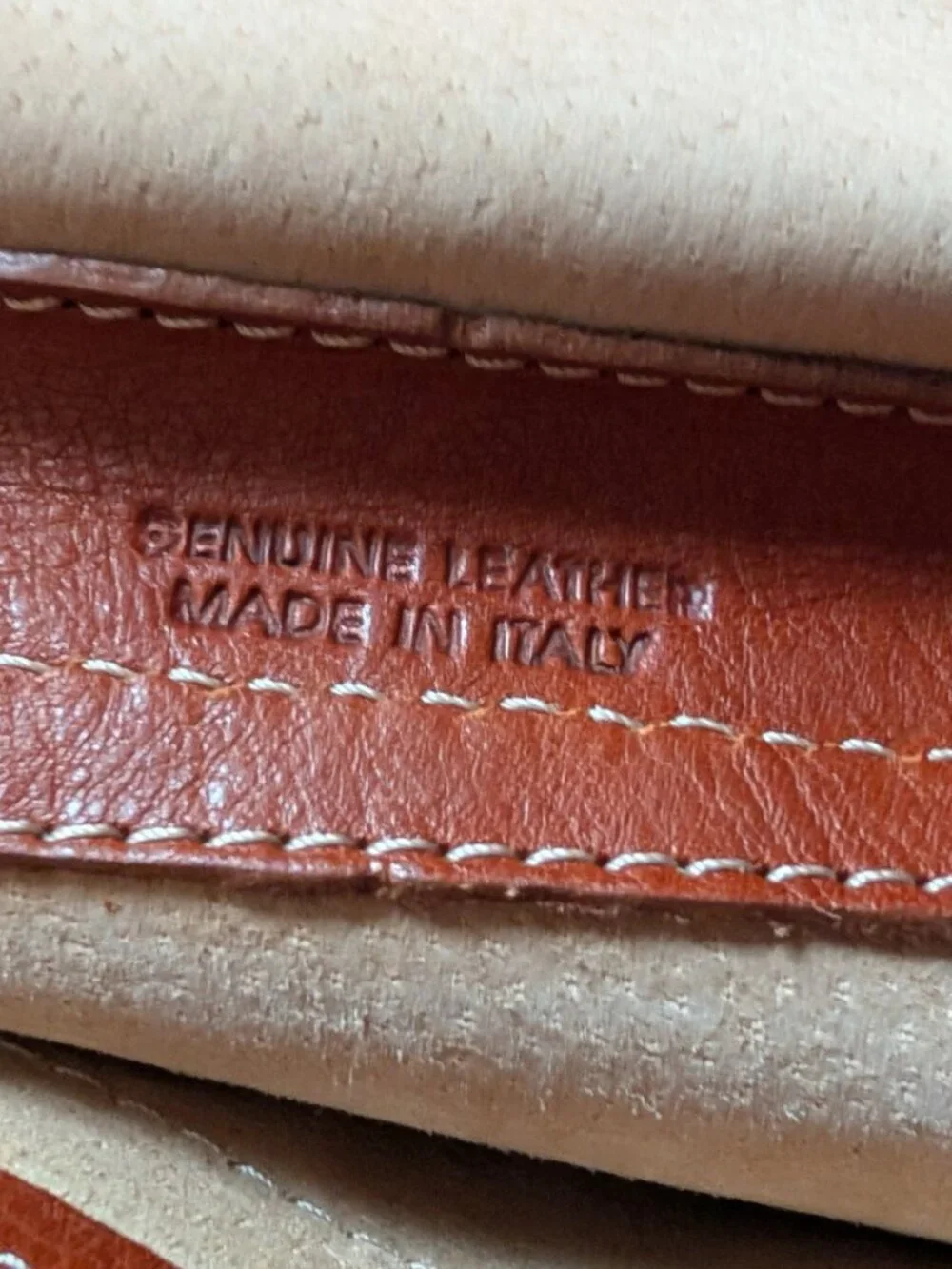 Sabani Firenze Messenger Bag Leather Handmade Italy Warm Brown